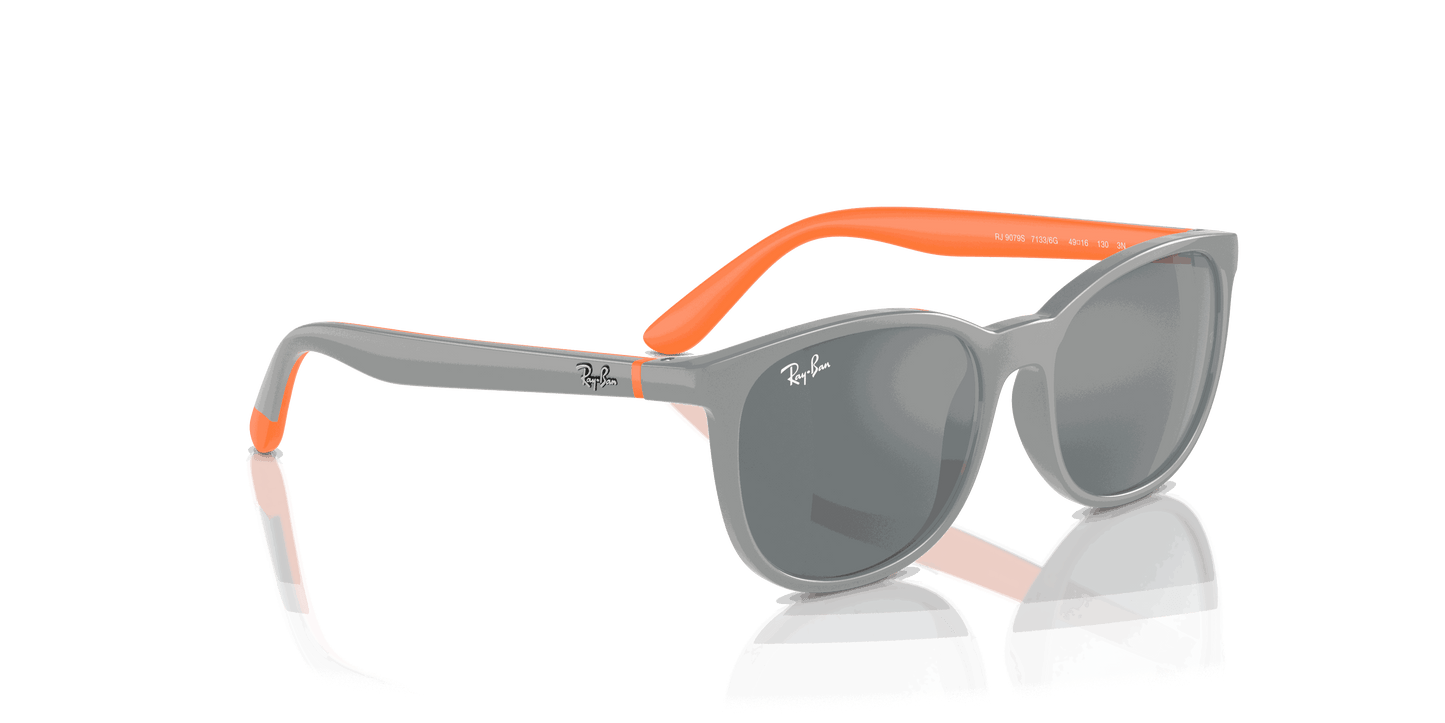 [Grey & Black Lenses, Polished Grey On Orange Frame]