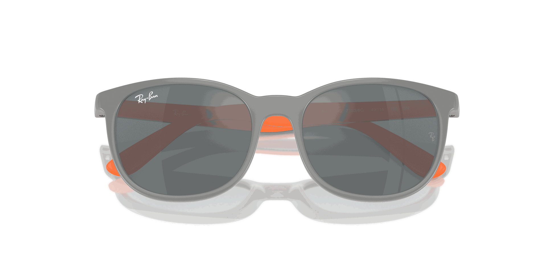 [Grey & Black Lenses, Polished Grey On Orange Frame]