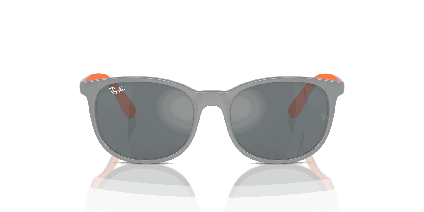 [Grey & Black Lenses, Polished Grey On Orange Frame]