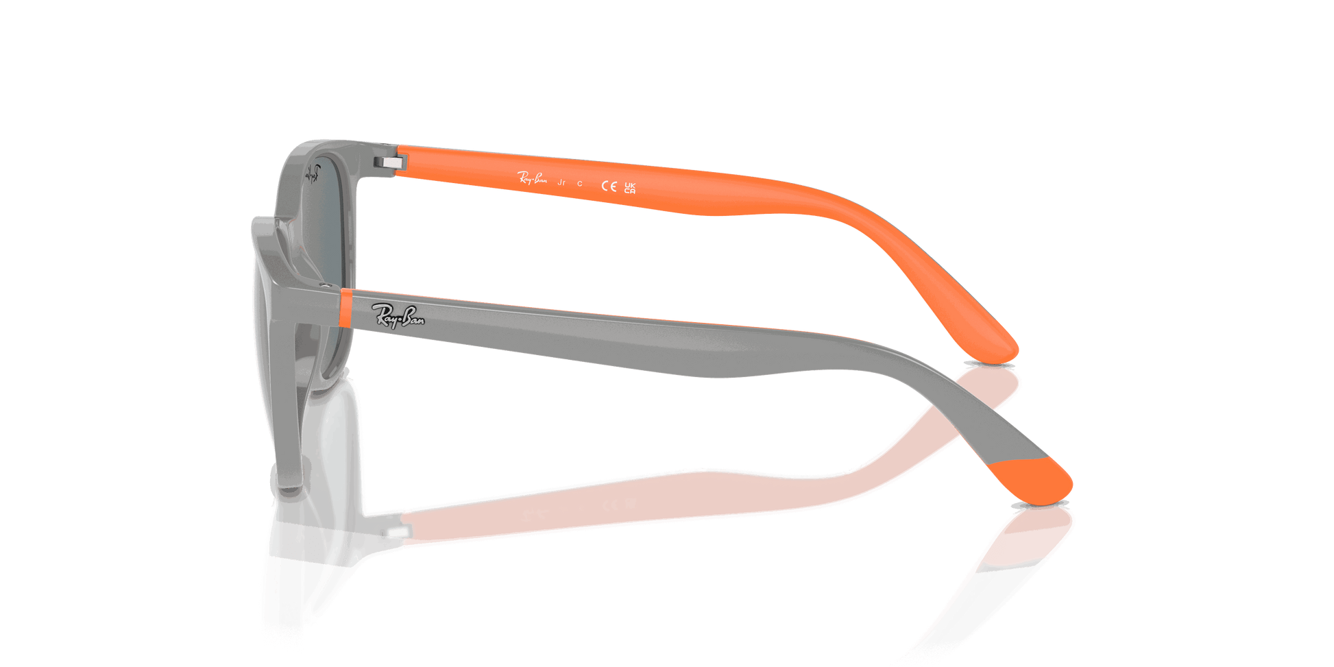 [Grey & Black Lenses, Polished Grey On Orange Frame]