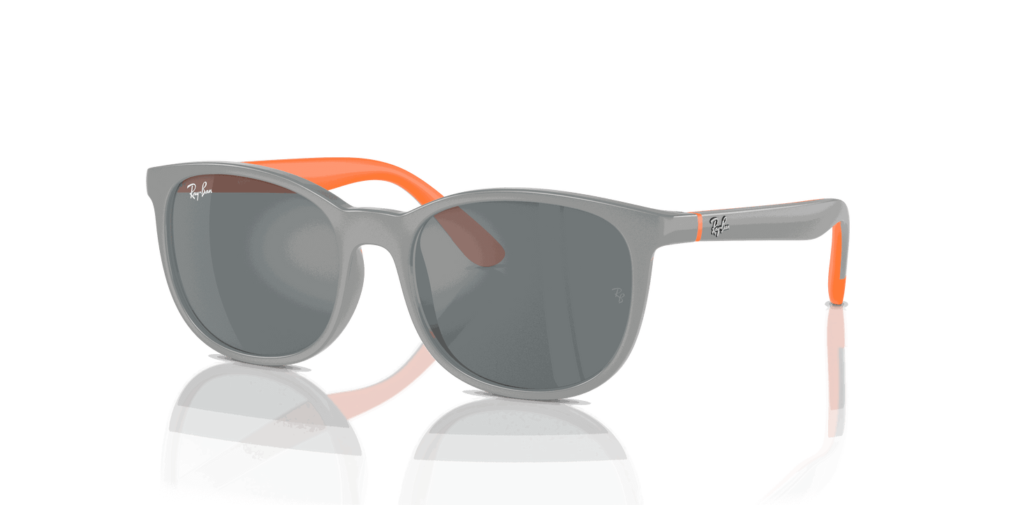 [Grey & Black Lenses, Polished Grey On Orange Frame]