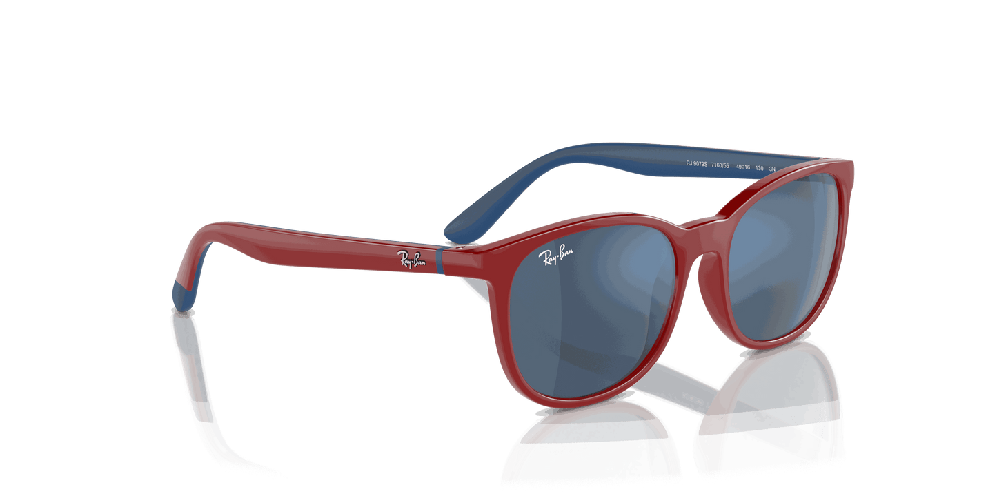 [Dark Blue Lenses, Polished Red On Blue Frame]