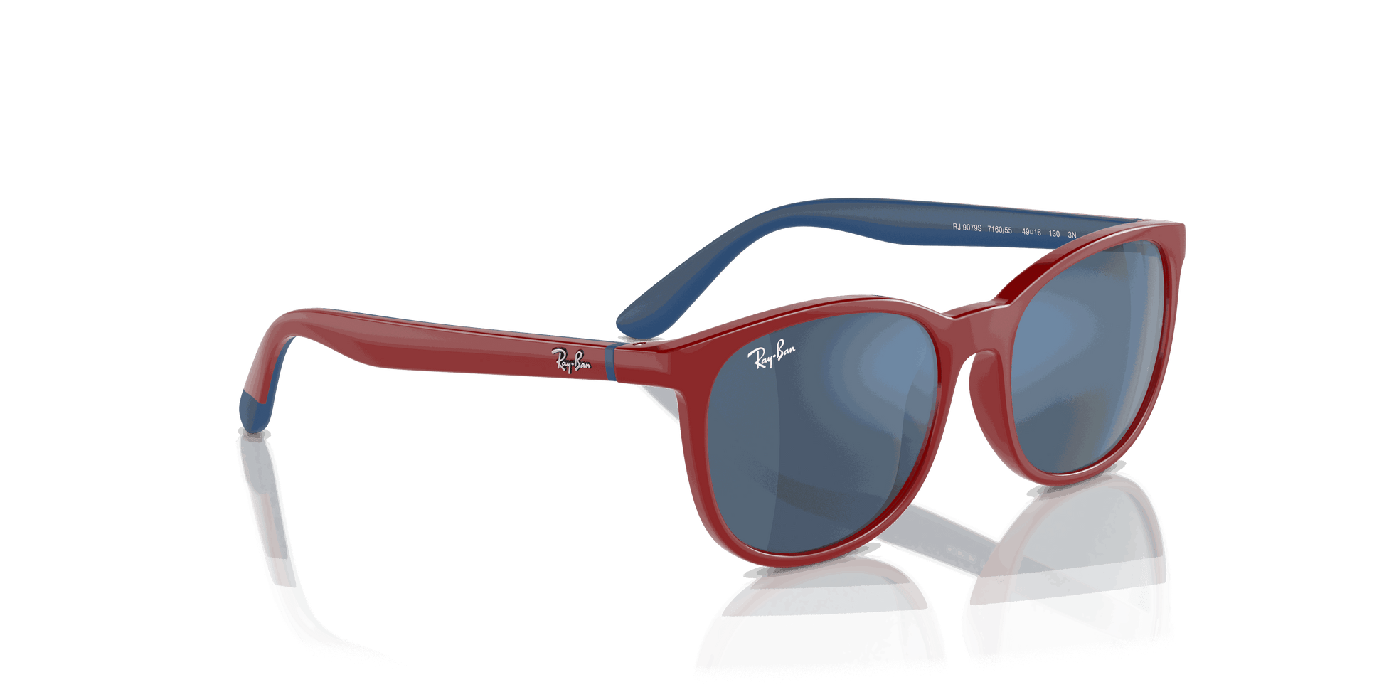 [Dark Blue Lenses, Polished Red On Blue Frame]
