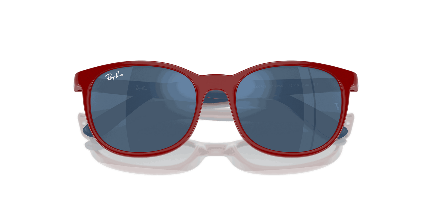 [Dark Blue Lenses, Polished Red On Blue Frame]