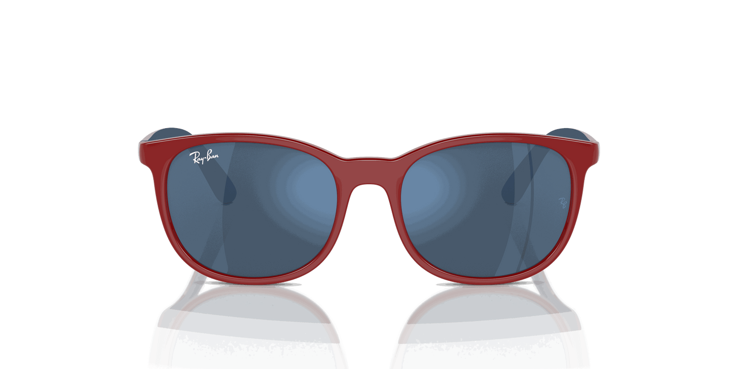 [Dark Blue Lenses, Polished Red On Blue Frame]