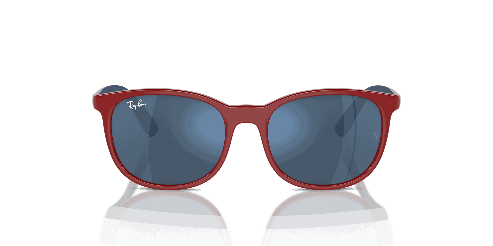 [Dark Blue Lenses, Polished Red On Blue Frame]