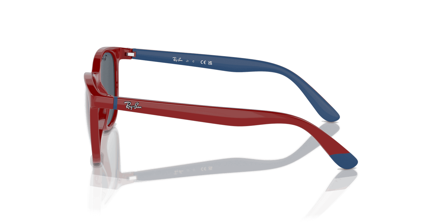 [Dark Blue Lenses, Polished Red On Blue Frame]