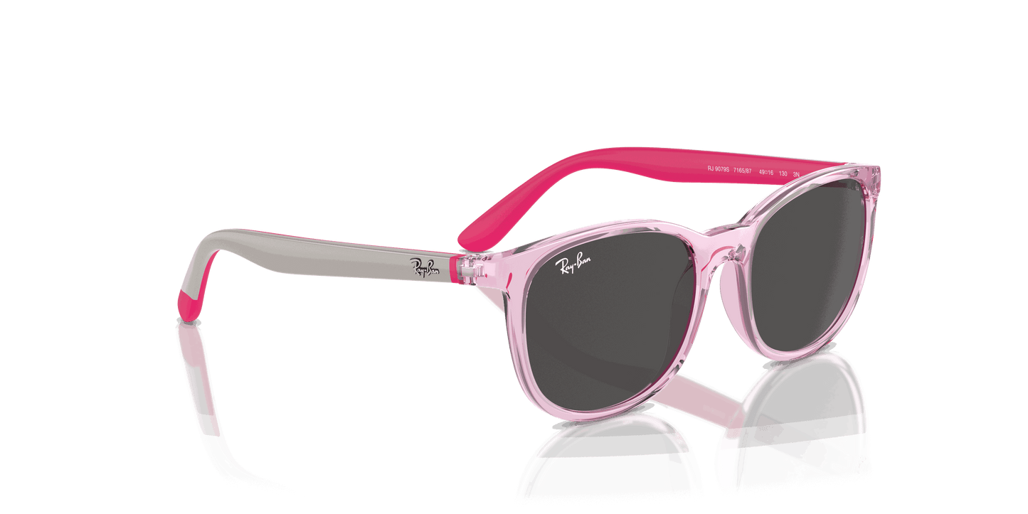 [Dark Grey Lenses, Polished Transparent Pink Frame]