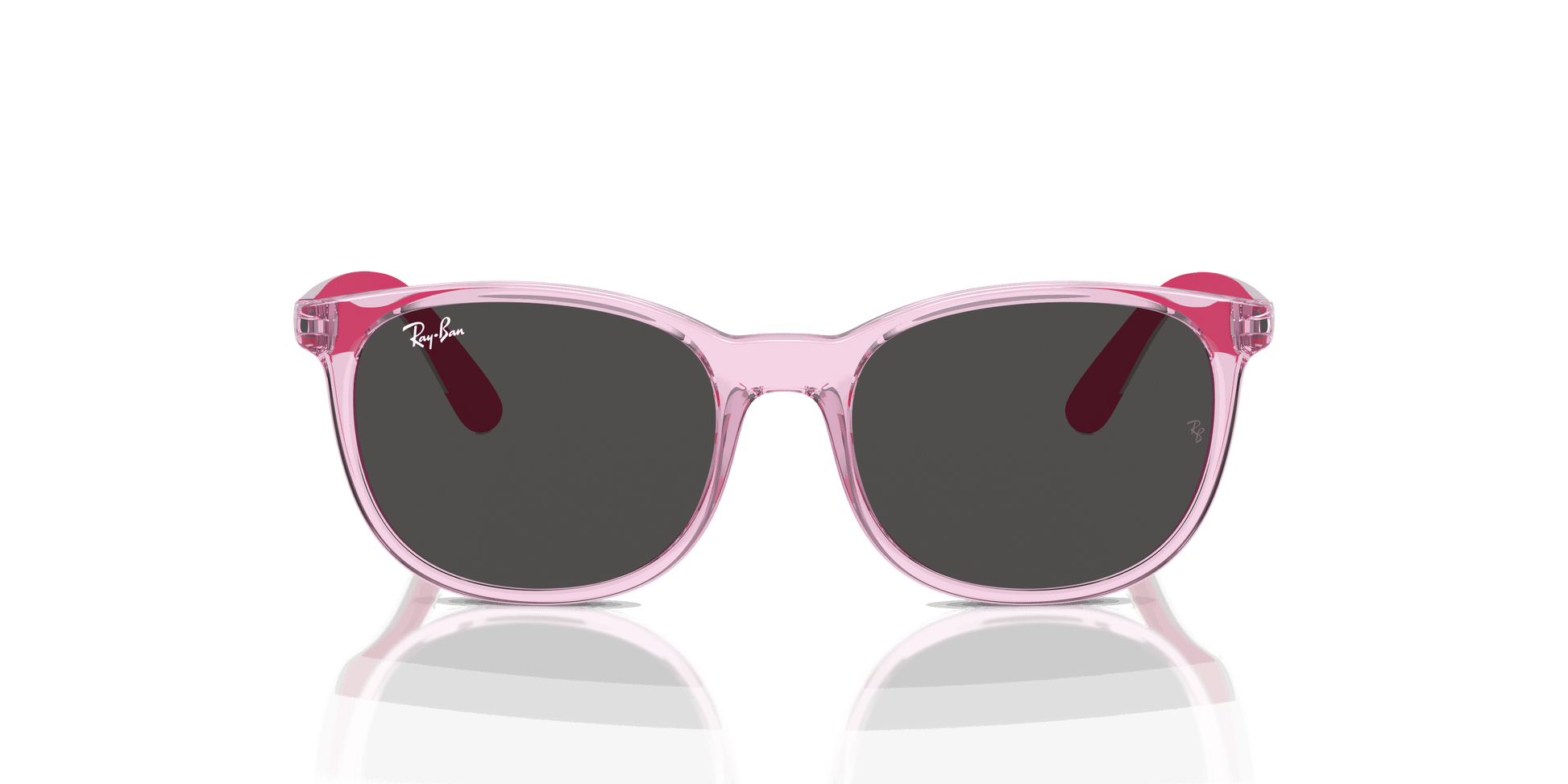 [Dark Grey Lenses, Polished Transparent Pink Frame]