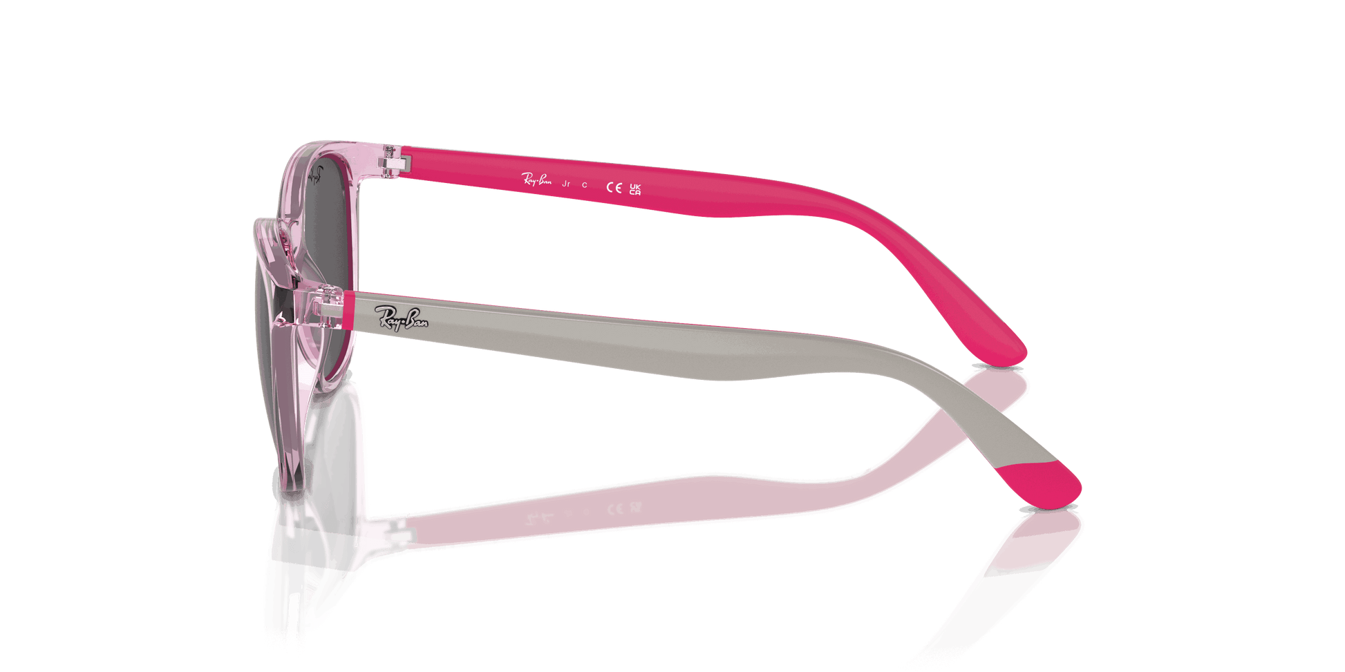 [Dark Grey Lenses, Polished Transparent Pink Frame]