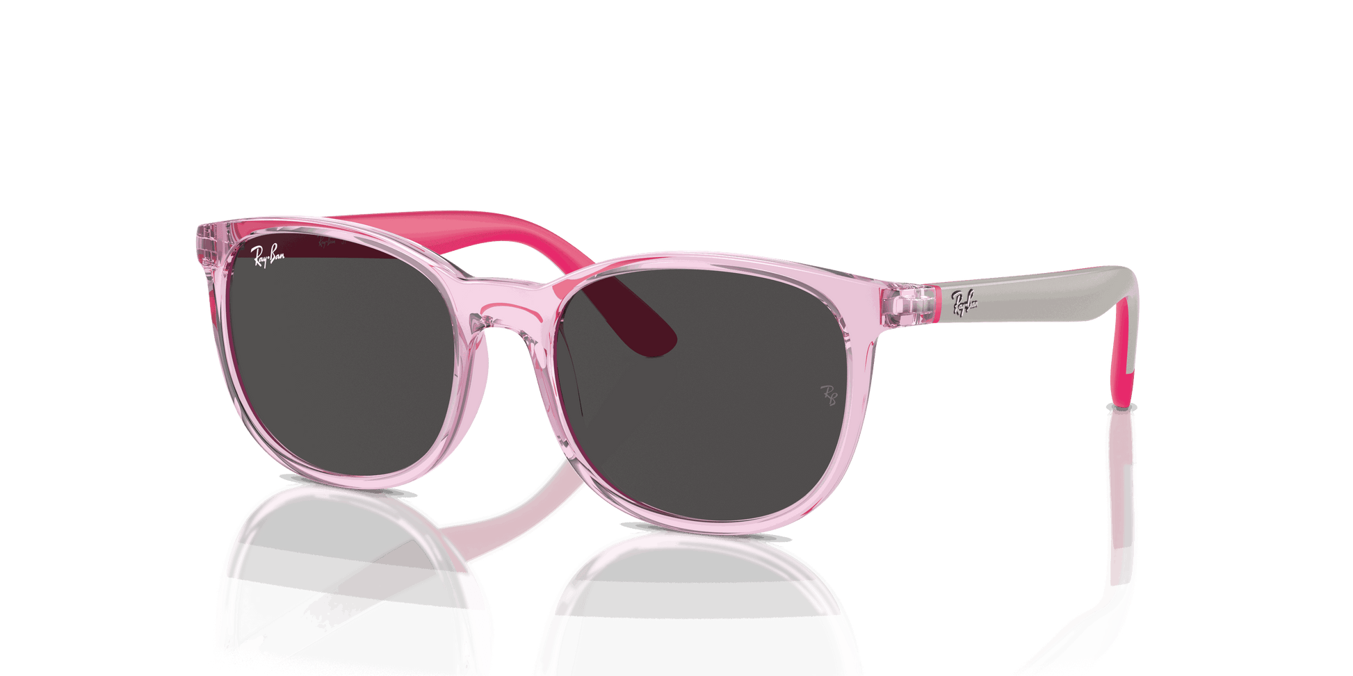 [Dark Grey Lenses, Polished Transparent Pink Frame]