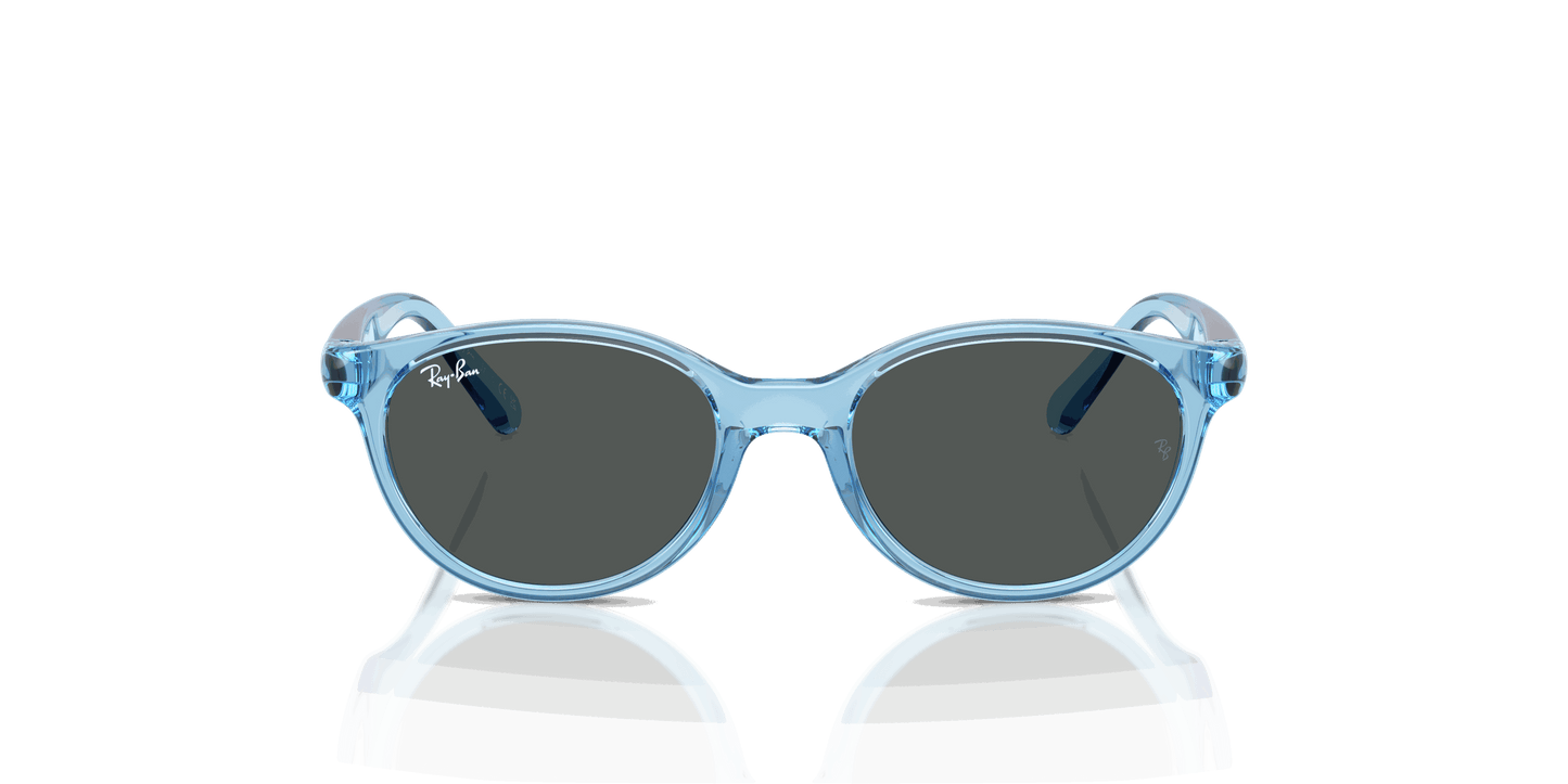 [Dark Grey Lenses, Polished Transparent Blue Frame]