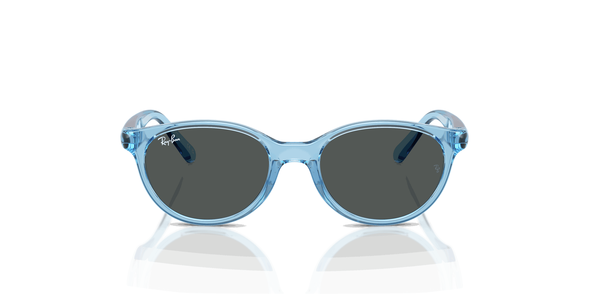 [Dark Grey Lenses, Polished Transparent Blue Frame]