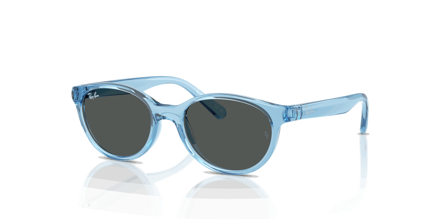 [Dark Grey Lenses, Polished Transparent Blue Frame]
