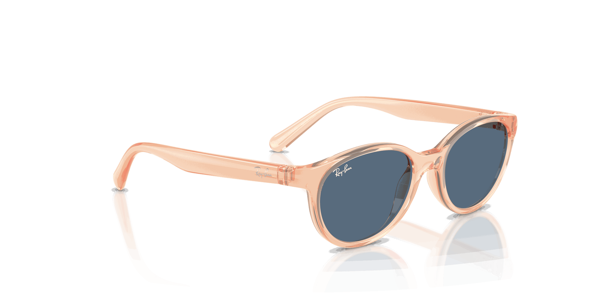 [Dark Blue Lenses, Polished Transparent Orange Frame]