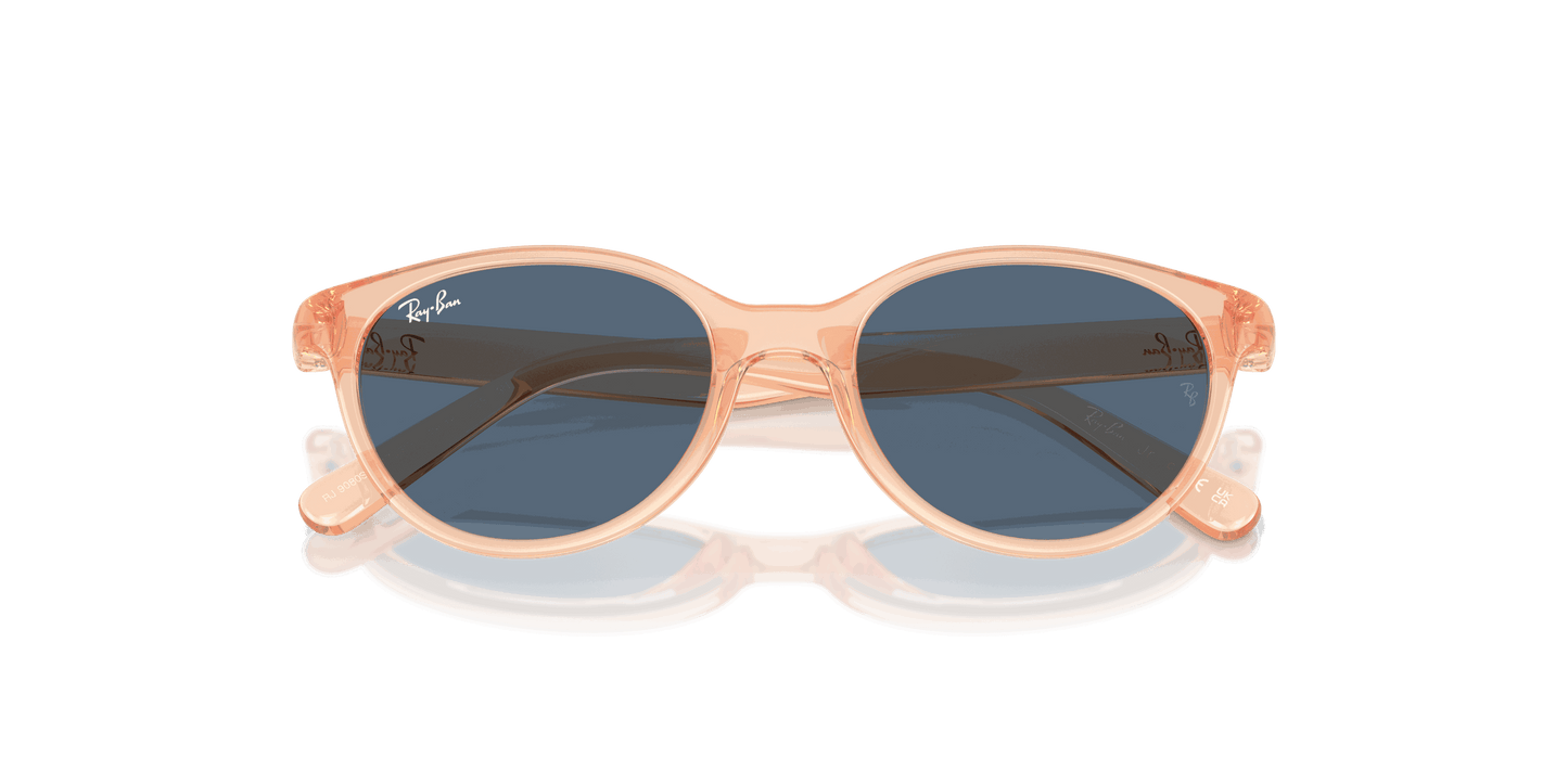 [Dark Blue Lenses, Polished Transparent Orange Frame]