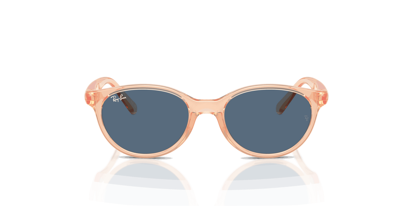 [Dark Blue Lenses, Polished Transparent Orange Frame]