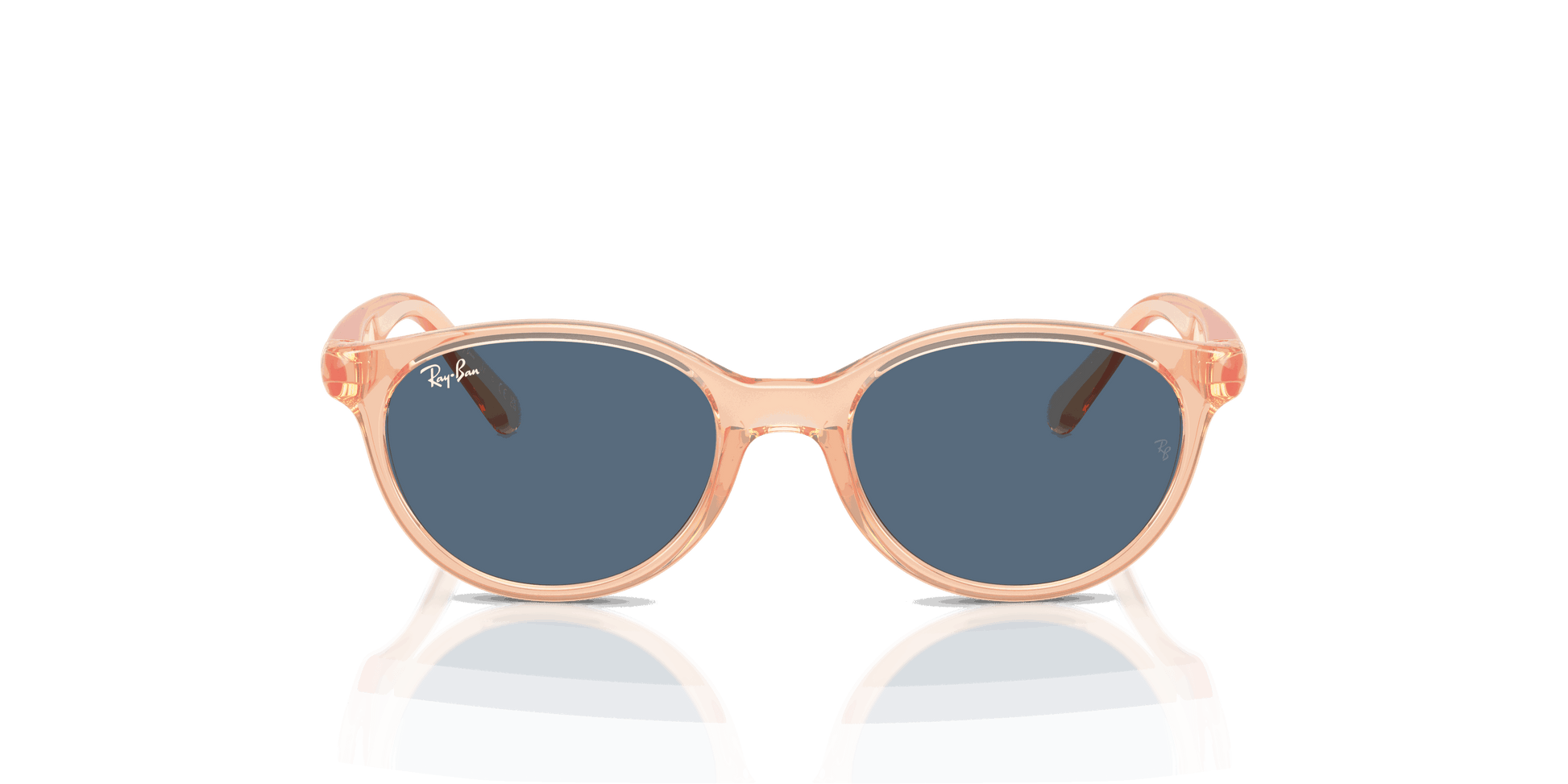 [Dark Blue Lenses, Polished Transparent Orange Frame]