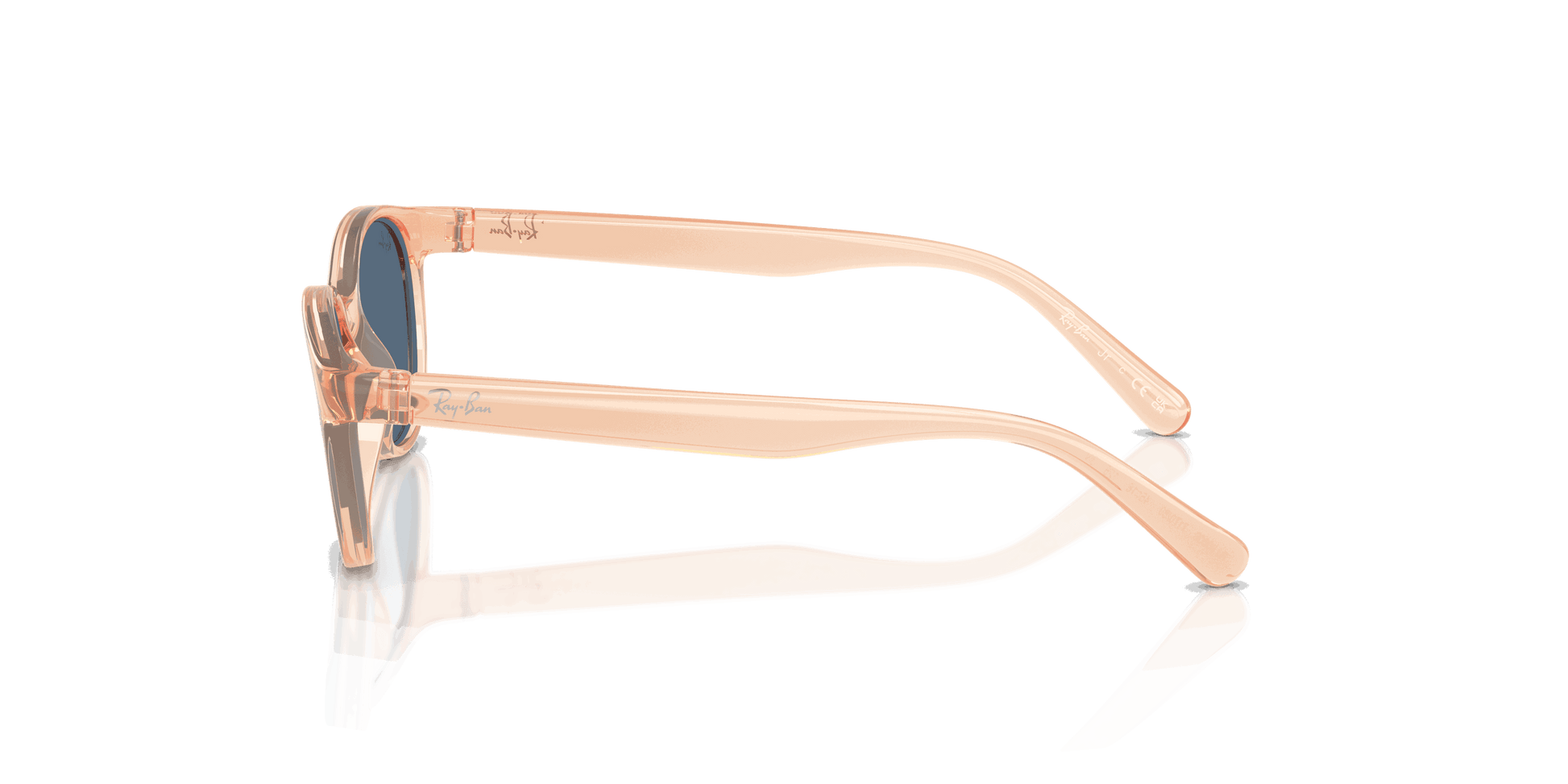 [Dark Blue Lenses, Polished Transparent Orange Frame]