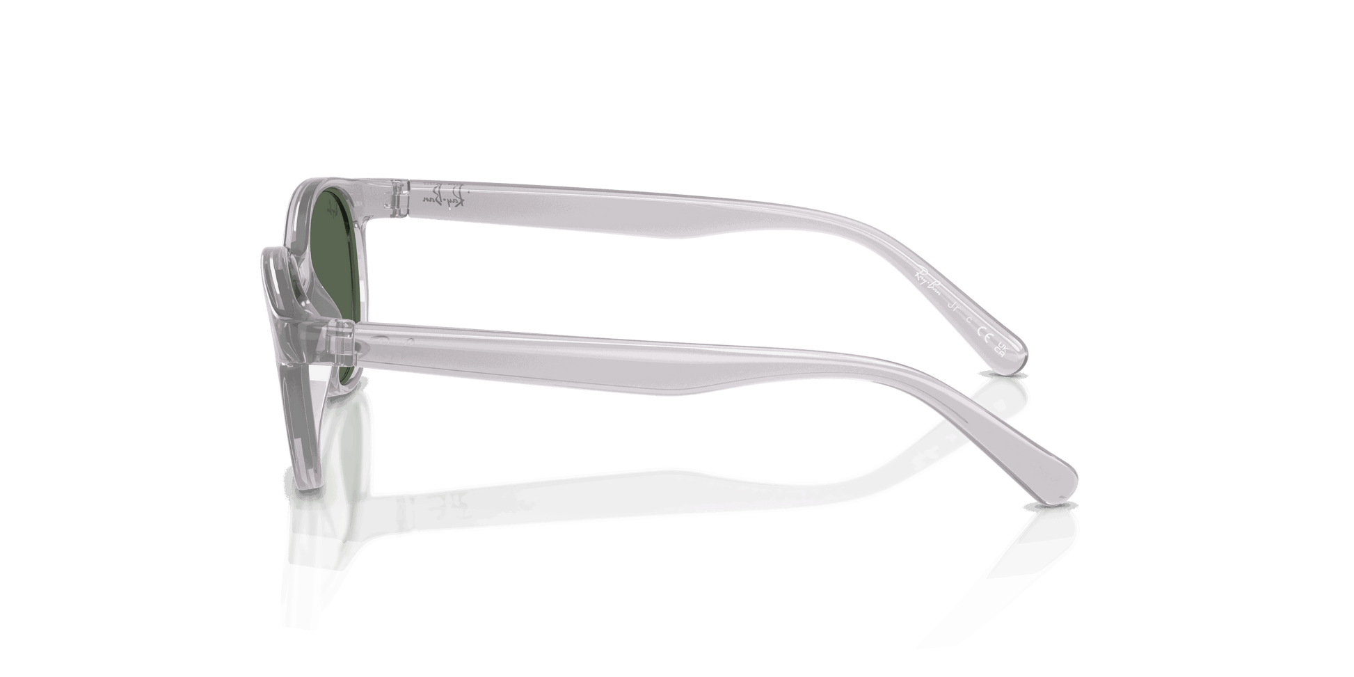 [Dark Green Lenses, Polished Transparent Grey Frame]
