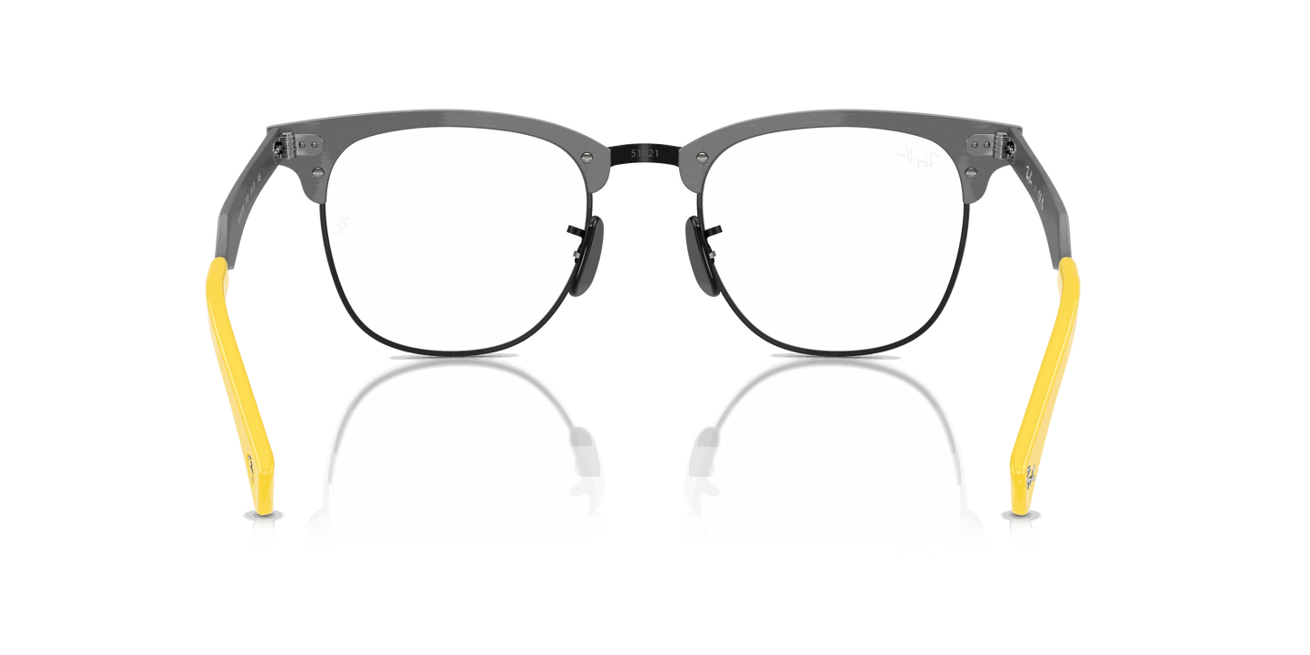[Clear Lenses, Matte Brushed Grey On Black Frame]