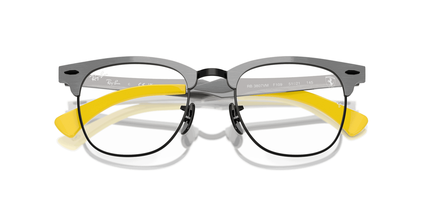 [Clear Lenses, Matte Brushed Grey On Black Frame]