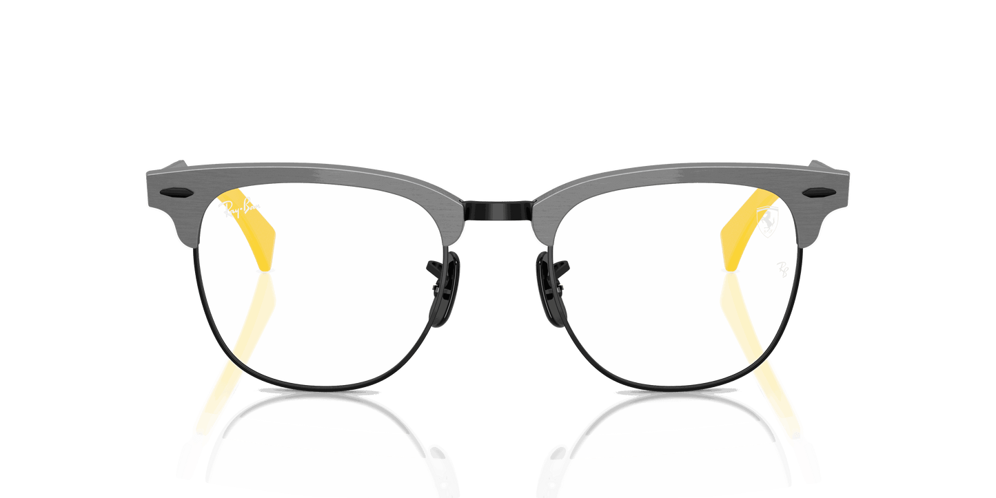 [Clear Lenses, Matte Brushed Grey On Black Frame]