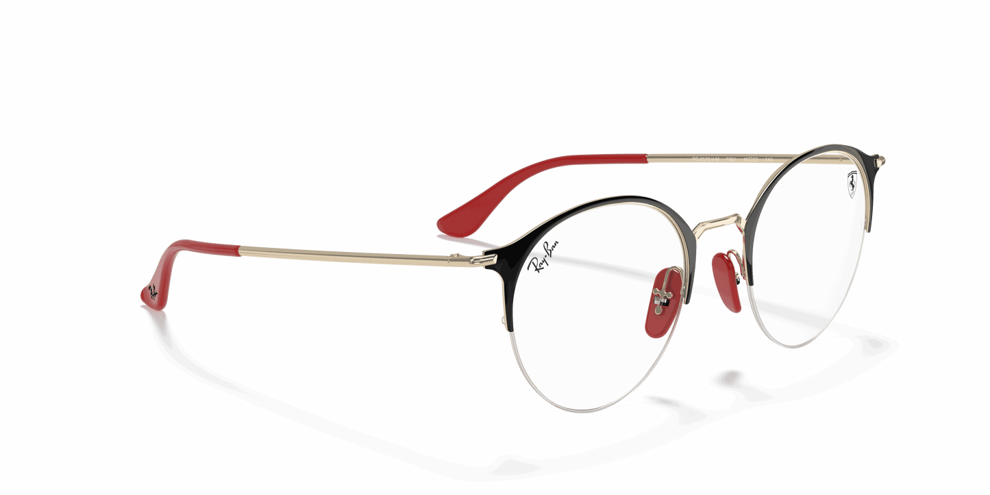 [Clear Lenses, Polished Black On Gold Frame]