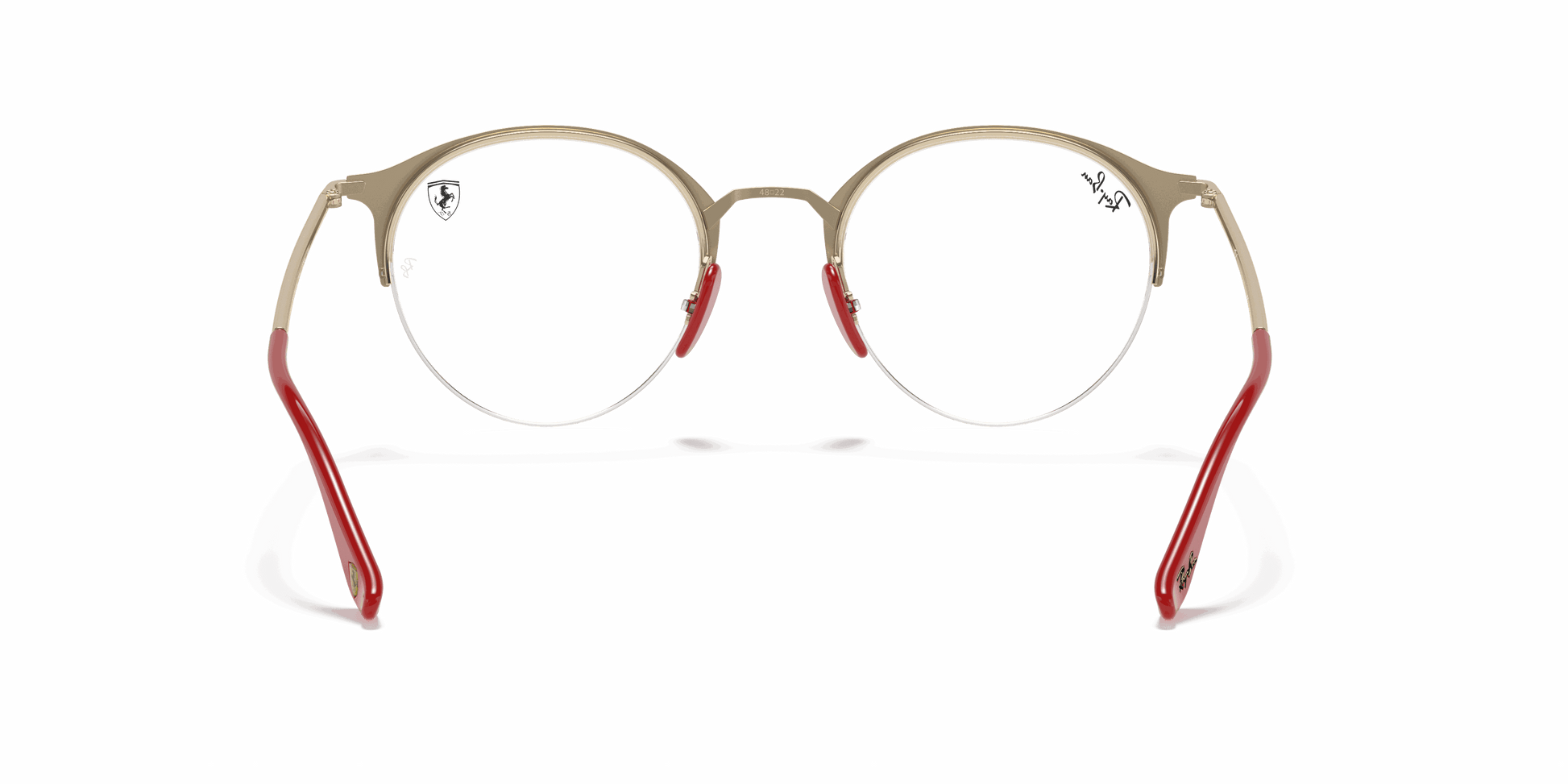 [Clear Lenses, Polished Black On Gold Frame]