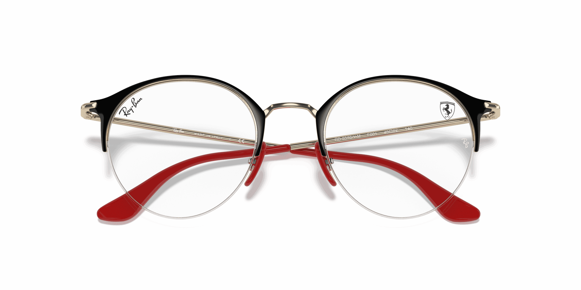 [Clear Lenses, Polished Black On Gold Frame]