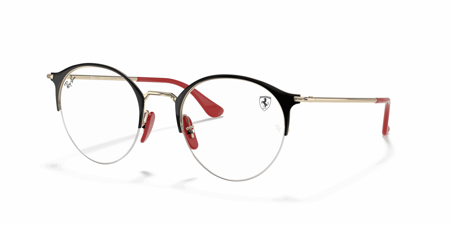 [Clear Lenses, Polished Black On Gold Frame]