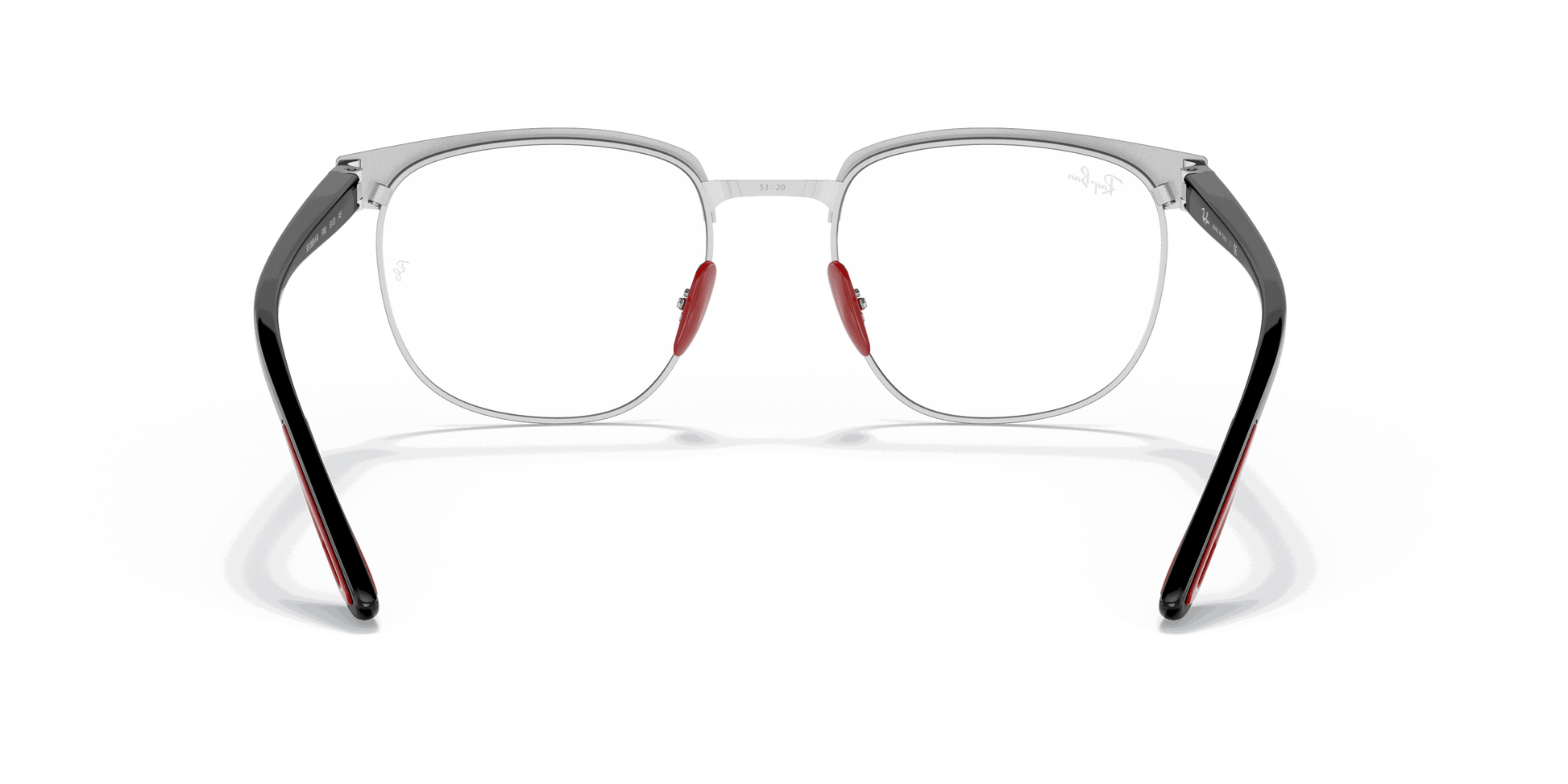 [Clear Lenses, Polished Black On Silver Frame]