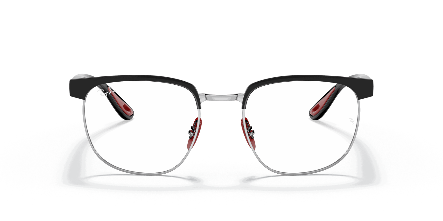 [Clear Lenses, Polished Black On Silver Frame]