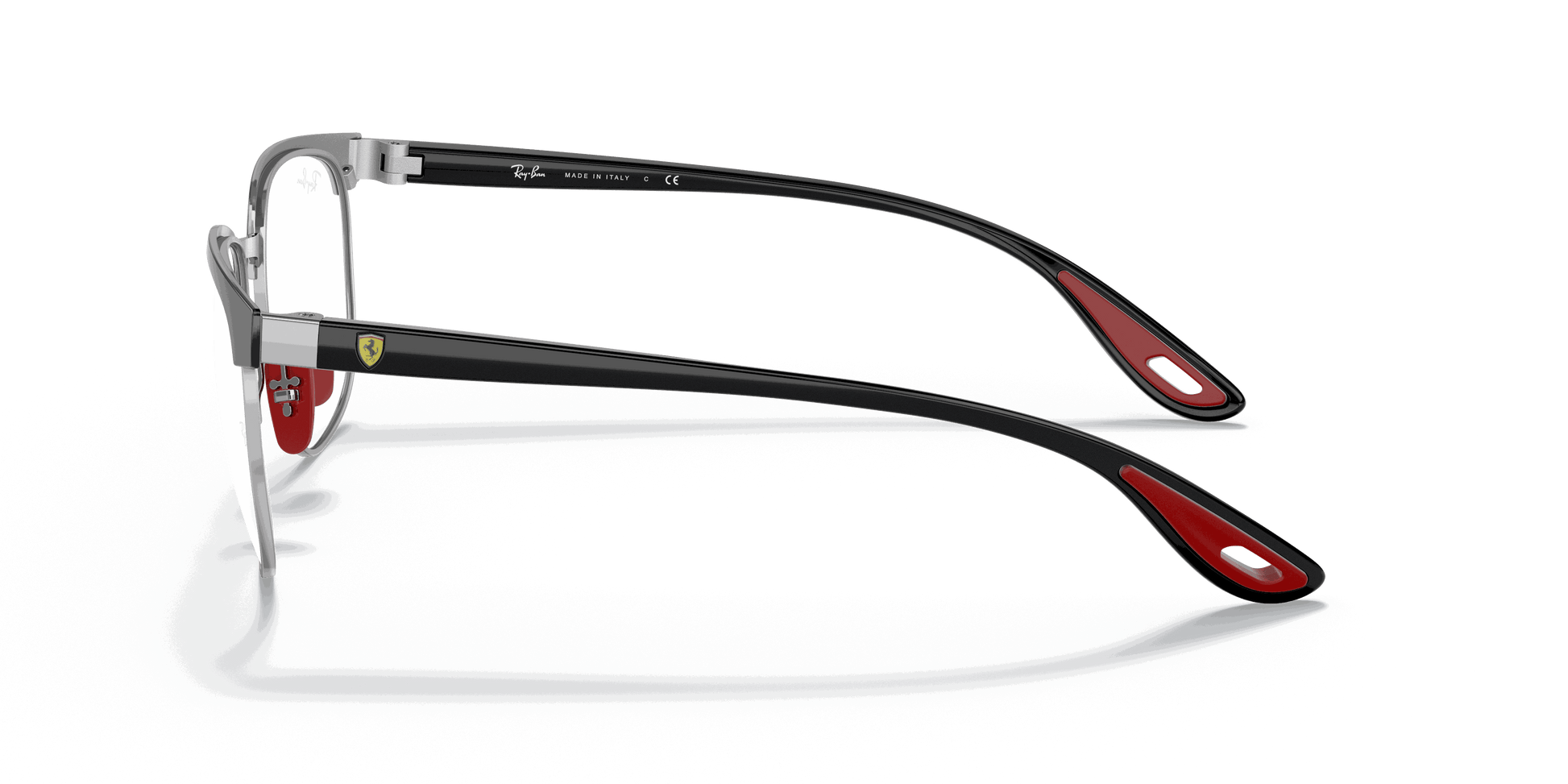 [Clear Lenses, Polished Black On Silver Frame]