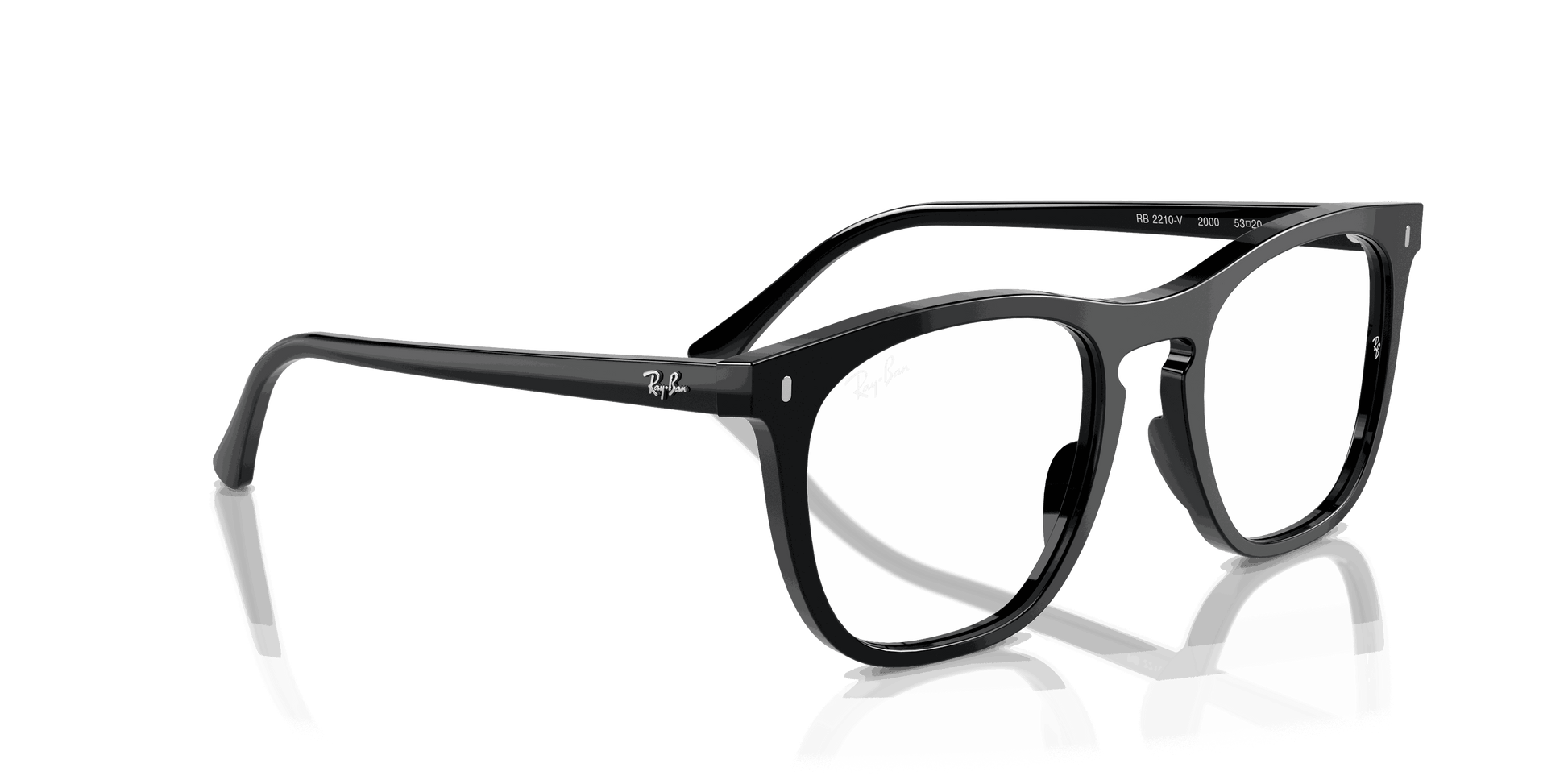 [Clear Lenses, Polished Black Frame]