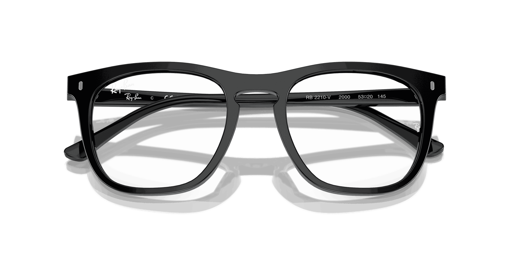 [Clear Lenses, Polished Black Frame]