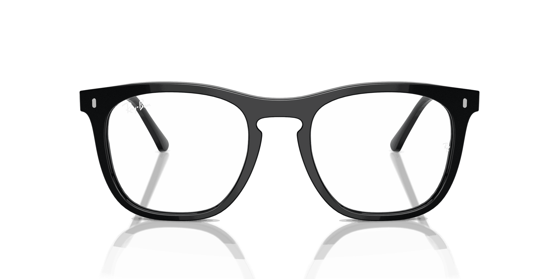 [Clear Lenses, Polished Black Frame]