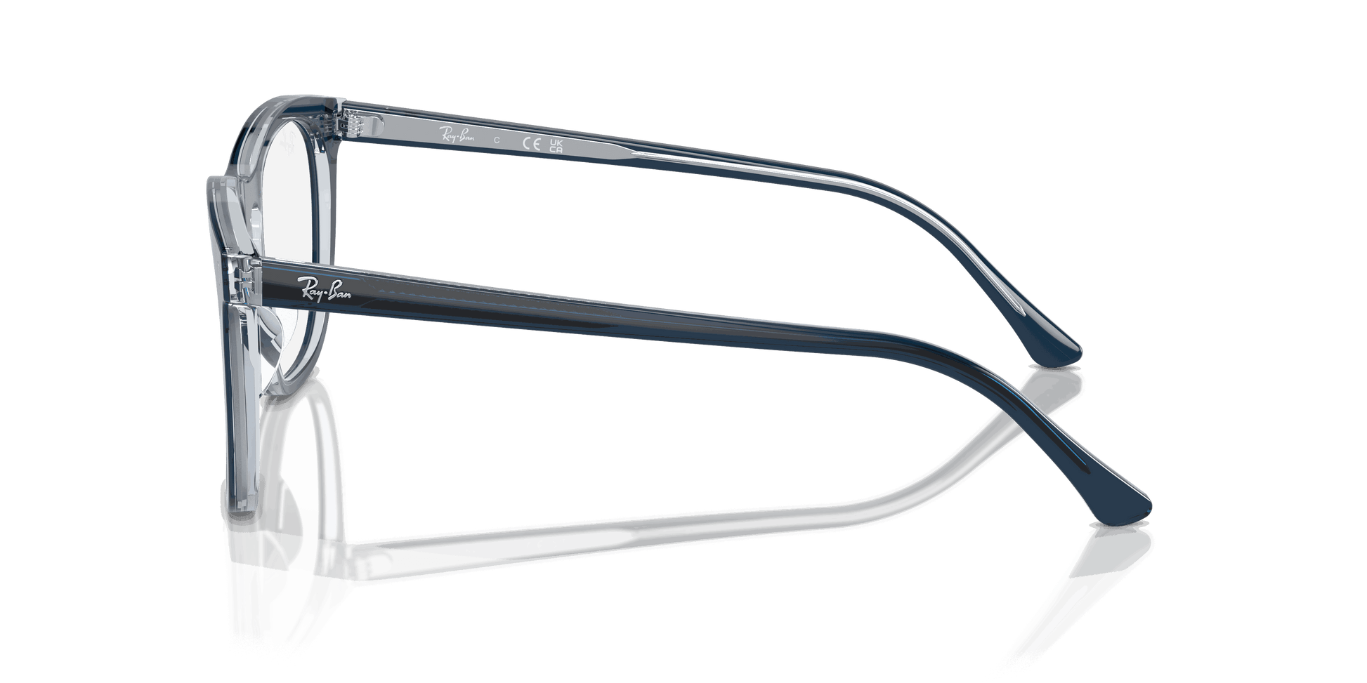 [Clear Lenses, Polished Blue On Transparent Blue Frame]