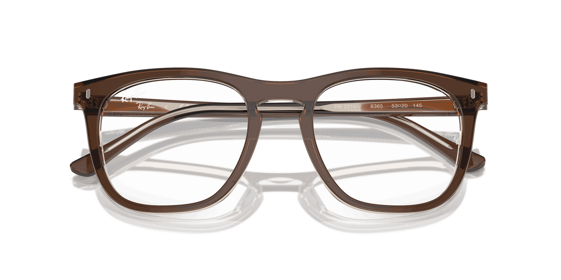 [Clear Lenses, Polished Brown On Transparent Light Brown Frame]