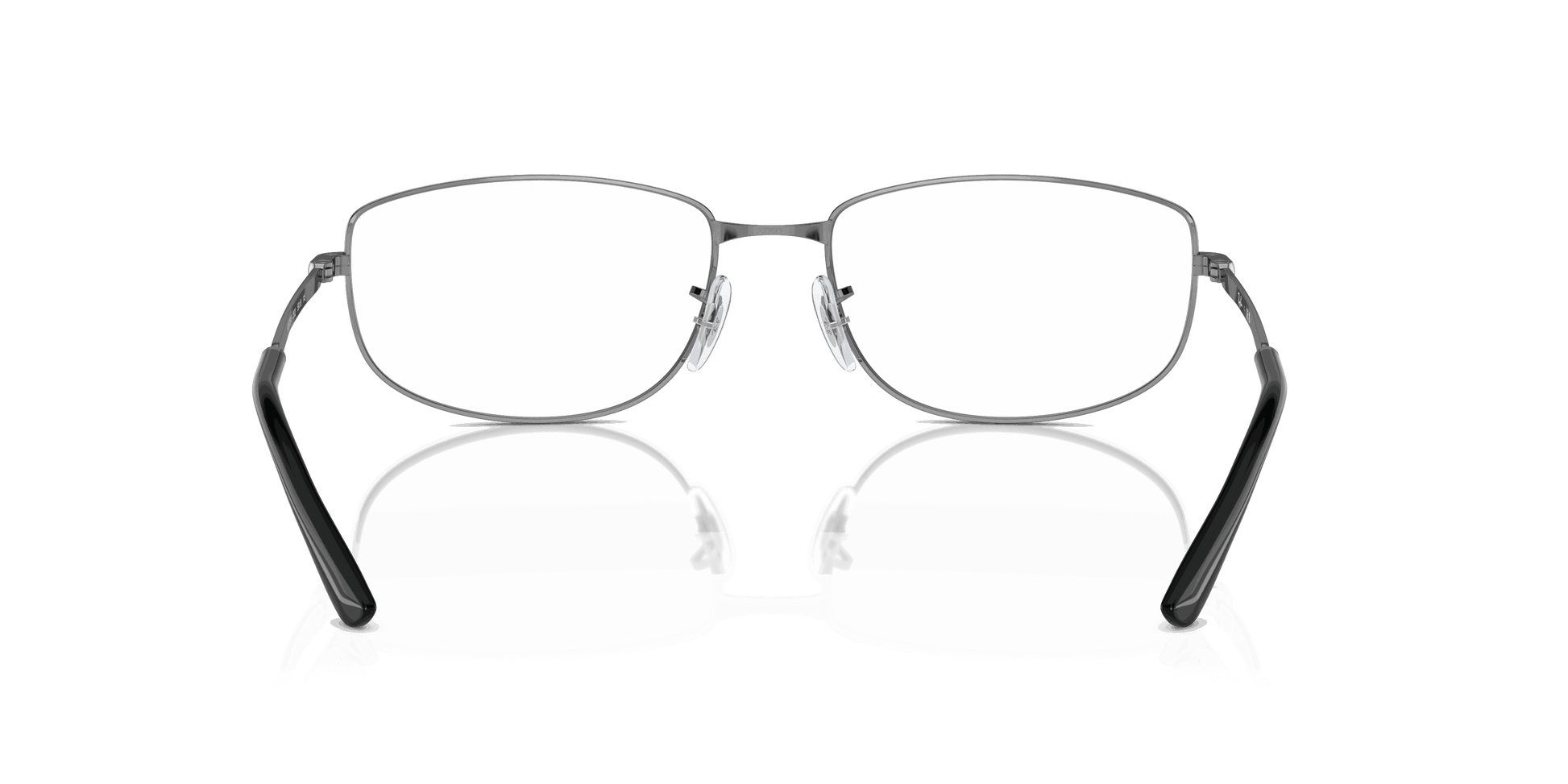 [Clear Lenses, Polished Gunmetal Frame]