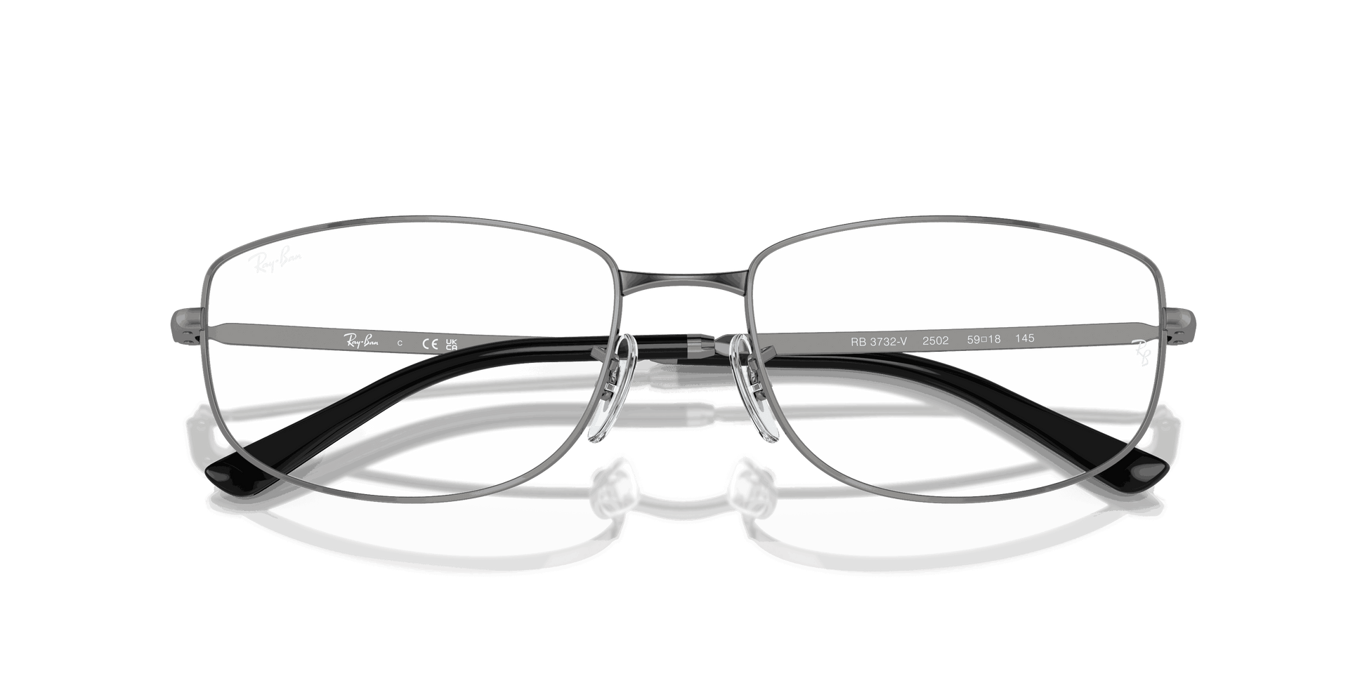 [Clear Lenses, Polished Gunmetal Frame]