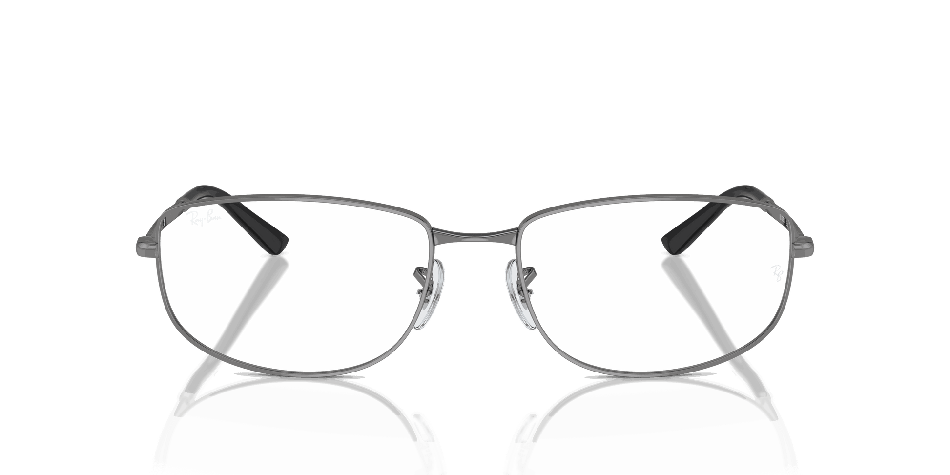[Clear Lenses, Polished Gunmetal Frame]