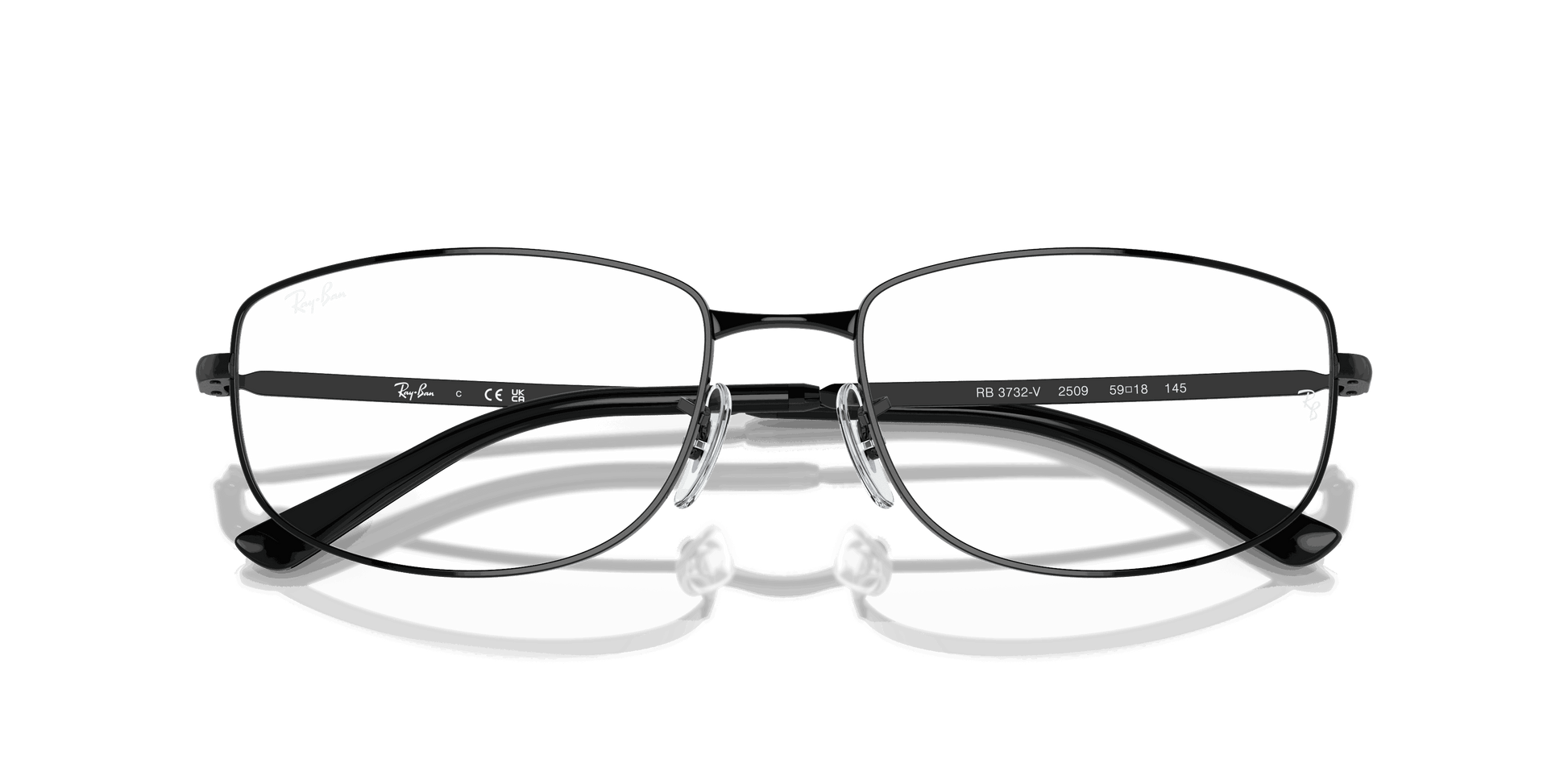 [Clear Lenses, Polished Black Frame]