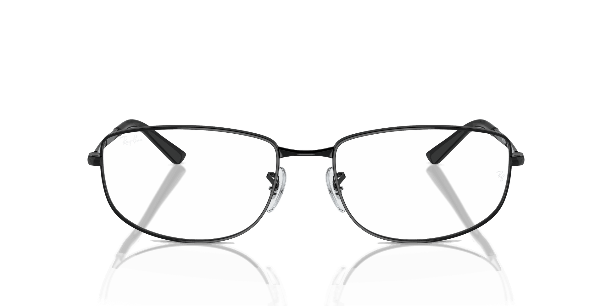 [Clear Lenses, Polished Black Frame]