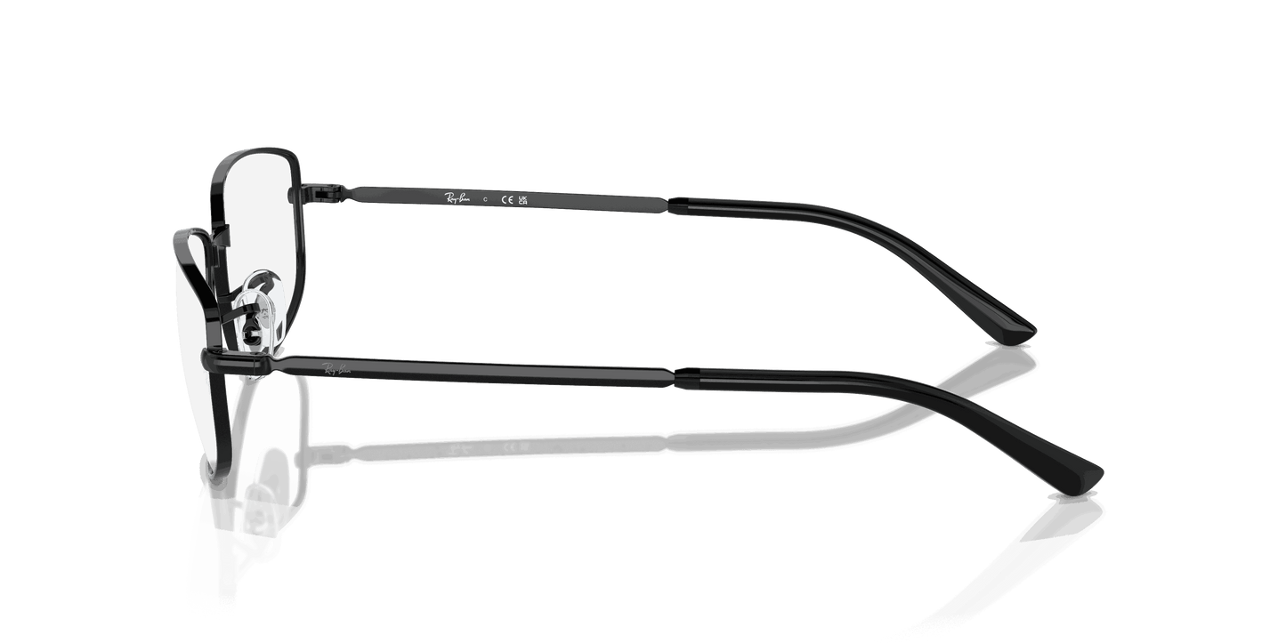 [Clear Lenses, Polished Black Frame]