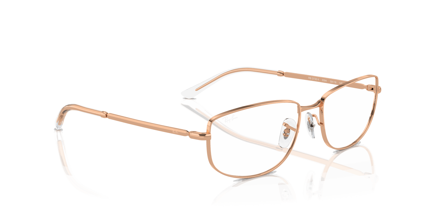 [Clear Lenses, Polished Rose Gold Frame]
