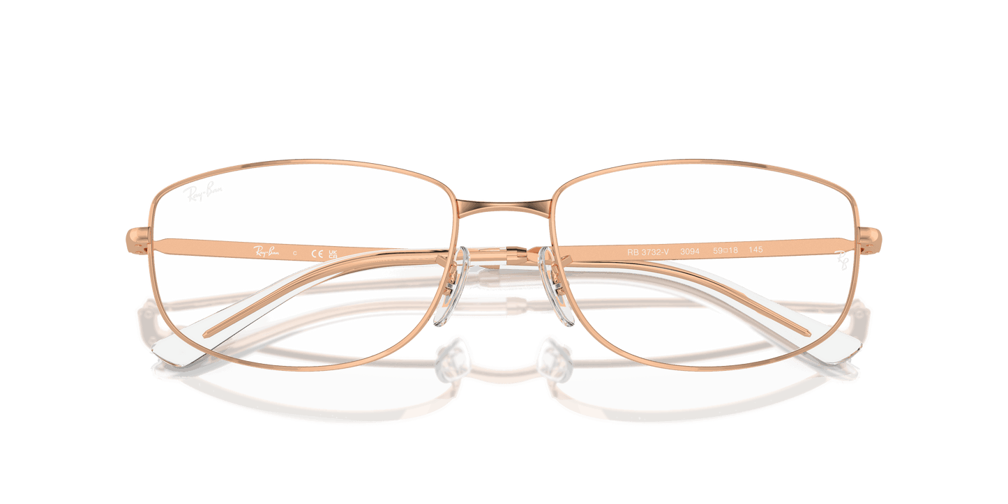 [Clear Lenses, Polished Rose Gold Frame]