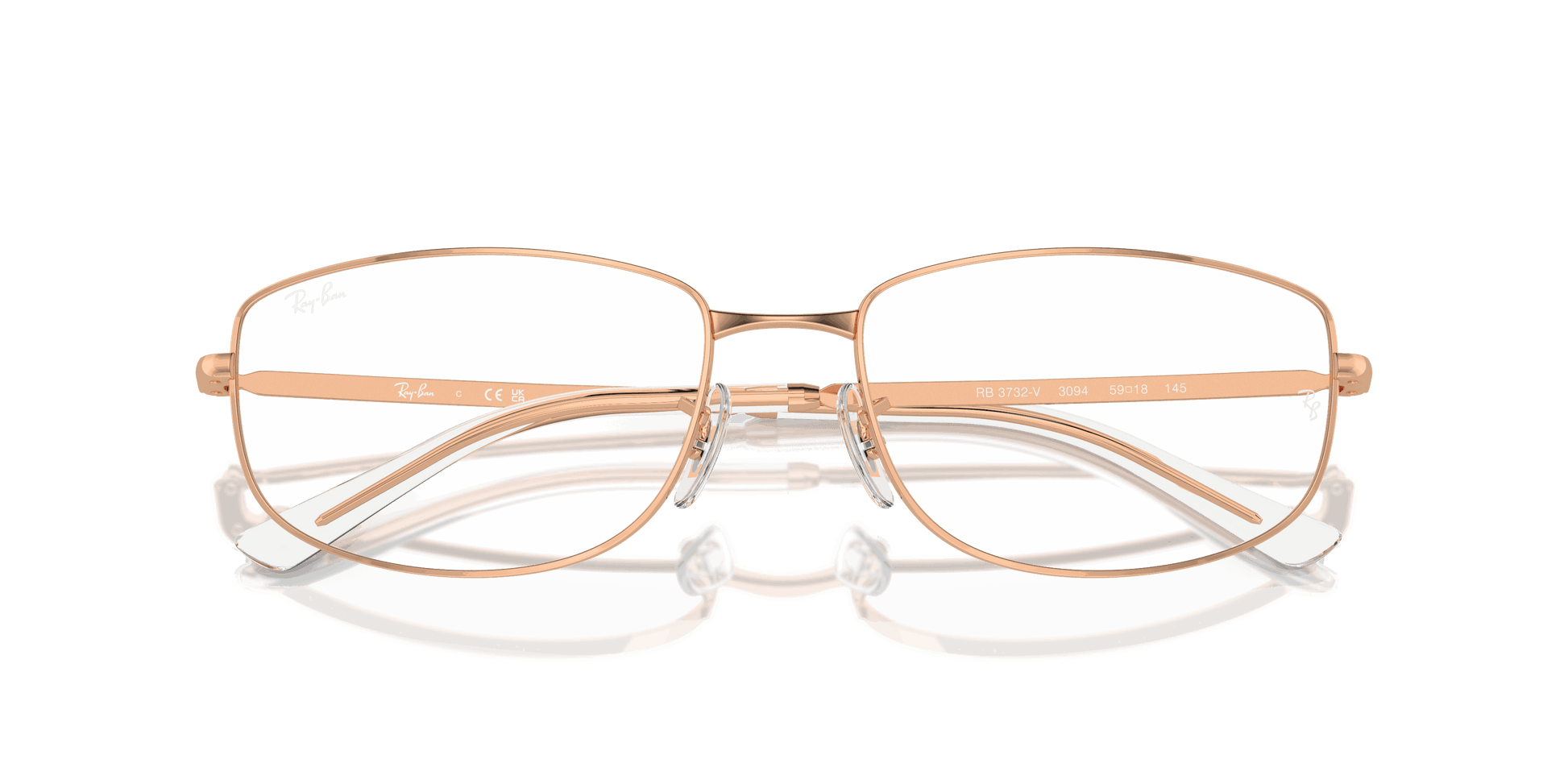 [Clear Lenses, Polished Rose Gold Frame]