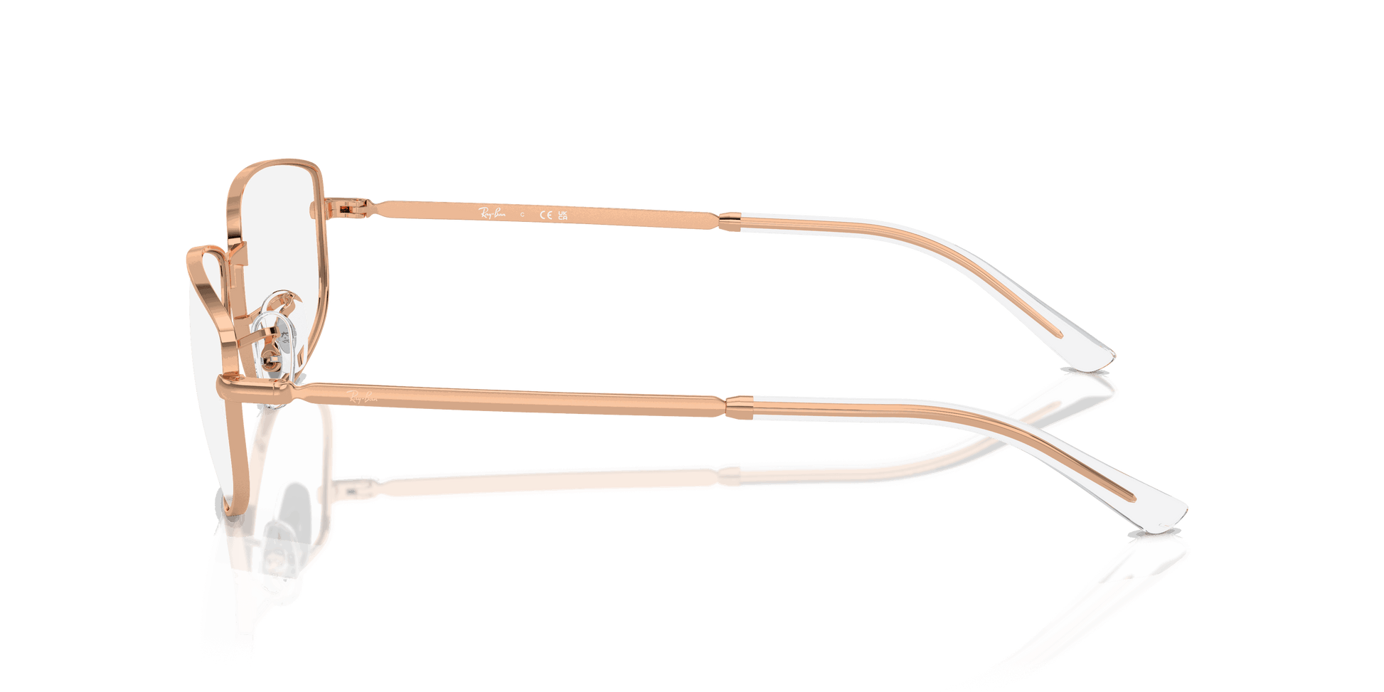 [Clear Lenses, Polished Rose Gold Frame]