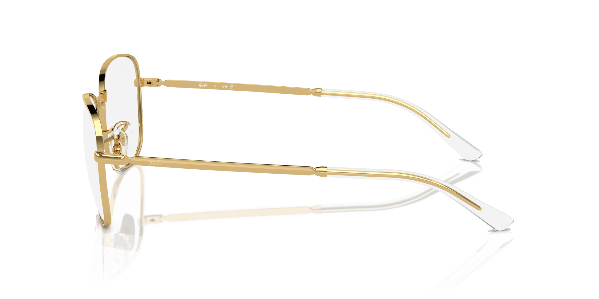 [Clear Lenses, Polished Arista Gold Frame]